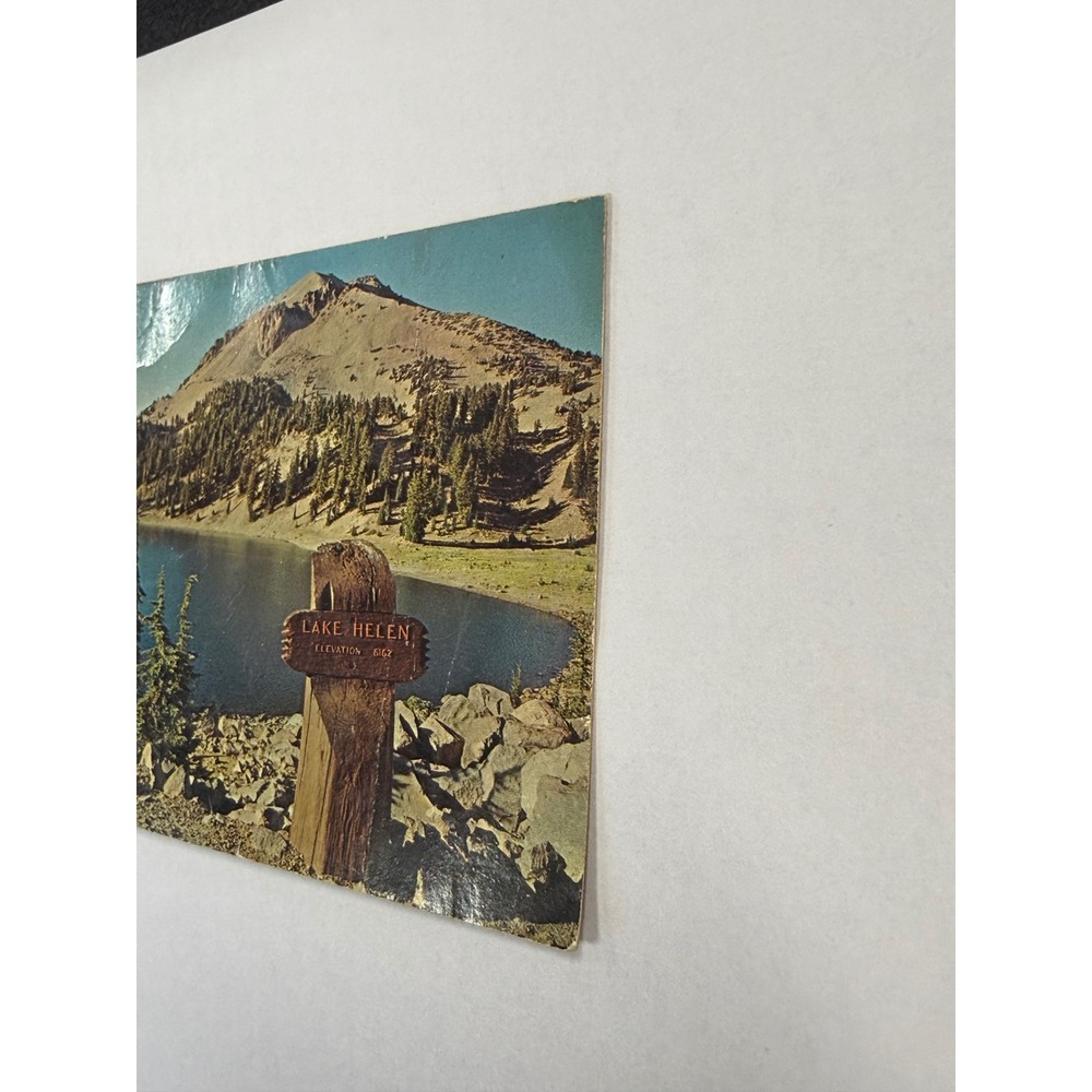 Vintage Lassen Peak Lake Helen Postcard Lassen Volcanic National Park CA S-1029 - Picture 6 of 13